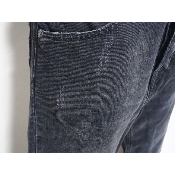 Just Cavalli Black Distressed Denim Studded Slim Leg Jeans, Size 30 - Picture 4 of 16